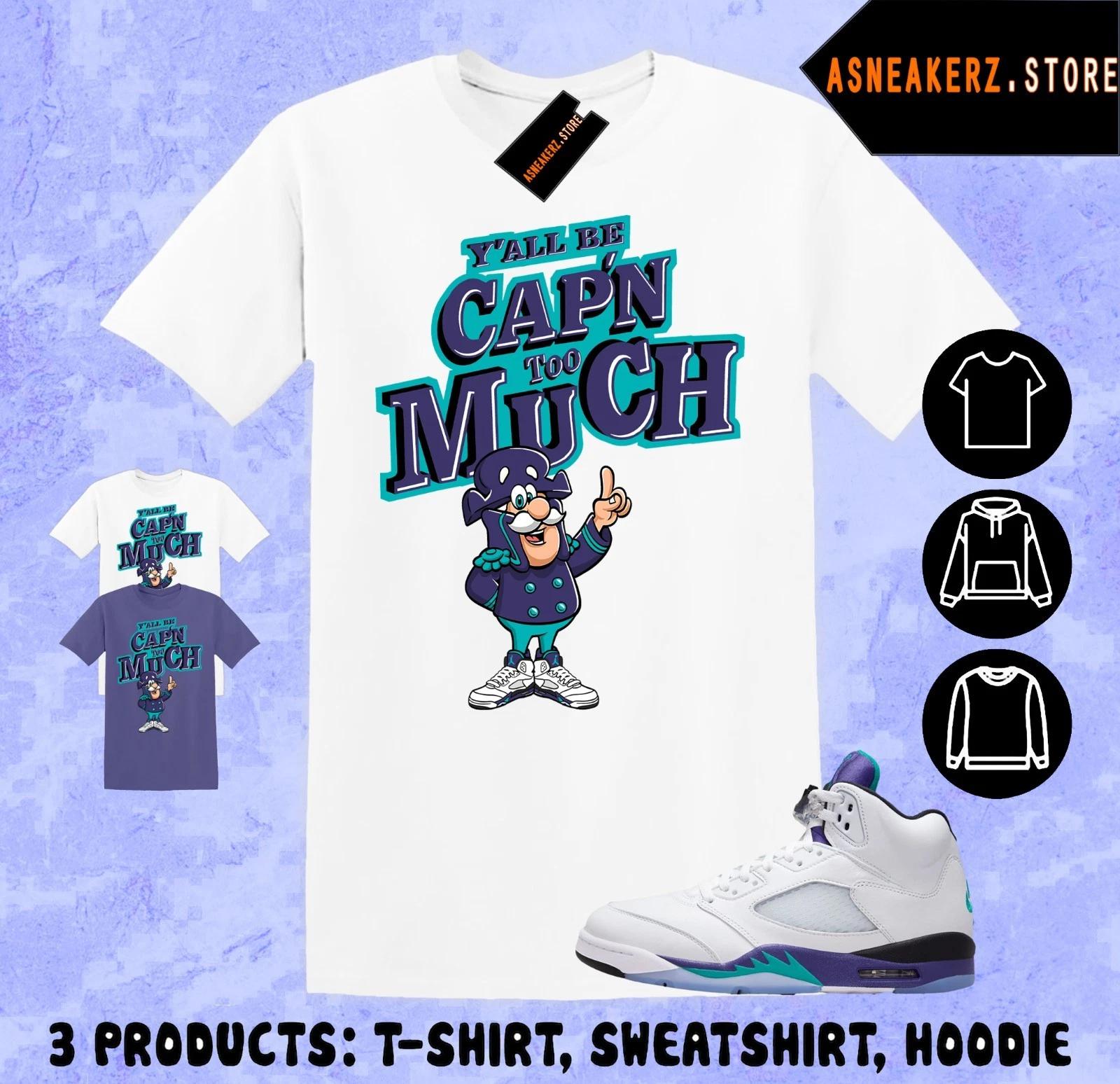 

Shirt To Match AJ 5 Grape 2025 Sneaker Matching Tee Sneakerhead Captain T-Shirt 4XL
