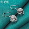Heart Pendant Earrings Silver Fashion Jewelry