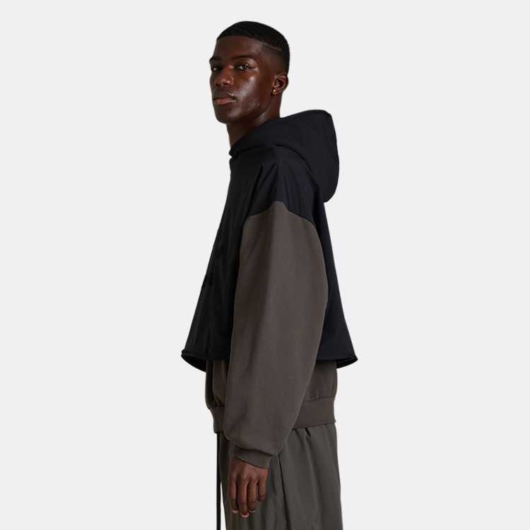 Fear of God Essentials Nylon Fleece Hooded Sweater Ink/Jet Black Men Tops 202SP244320F