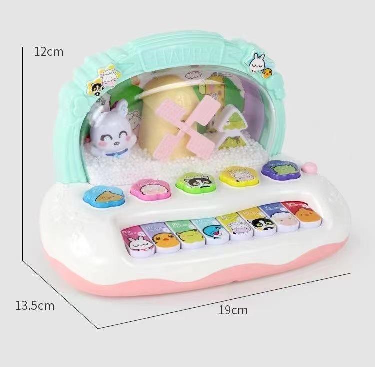 Dreamy Snow Flower Musical Keyboard: Toddler & Infant Teaching Piano with Flashing Lights