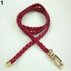 Women Buckle Strap Waistband Braided Faux Leather Vivid Narrow Thin Waist Belt