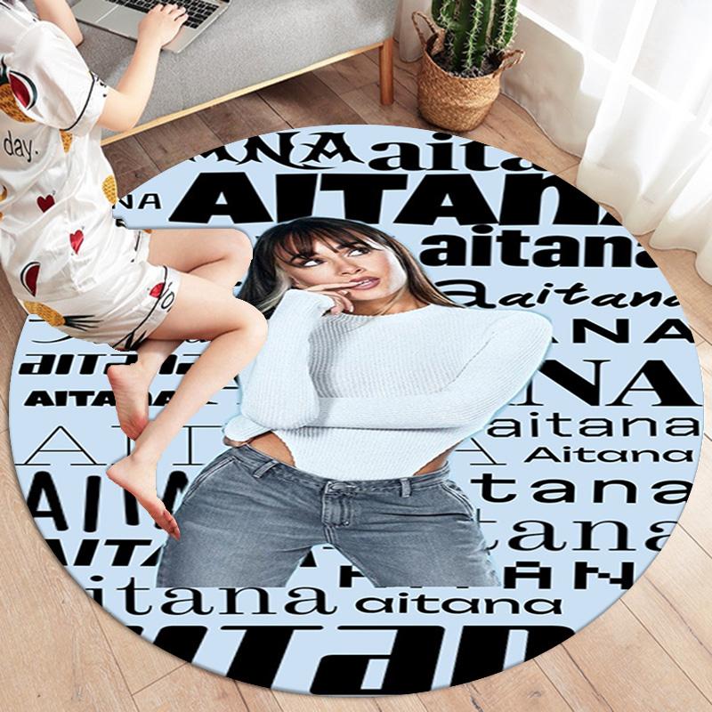 Aitana Round Area Rug,Carpet Rug for Living Room Bedroom Sofa Playroom Decor,Non-slip Floor Mat