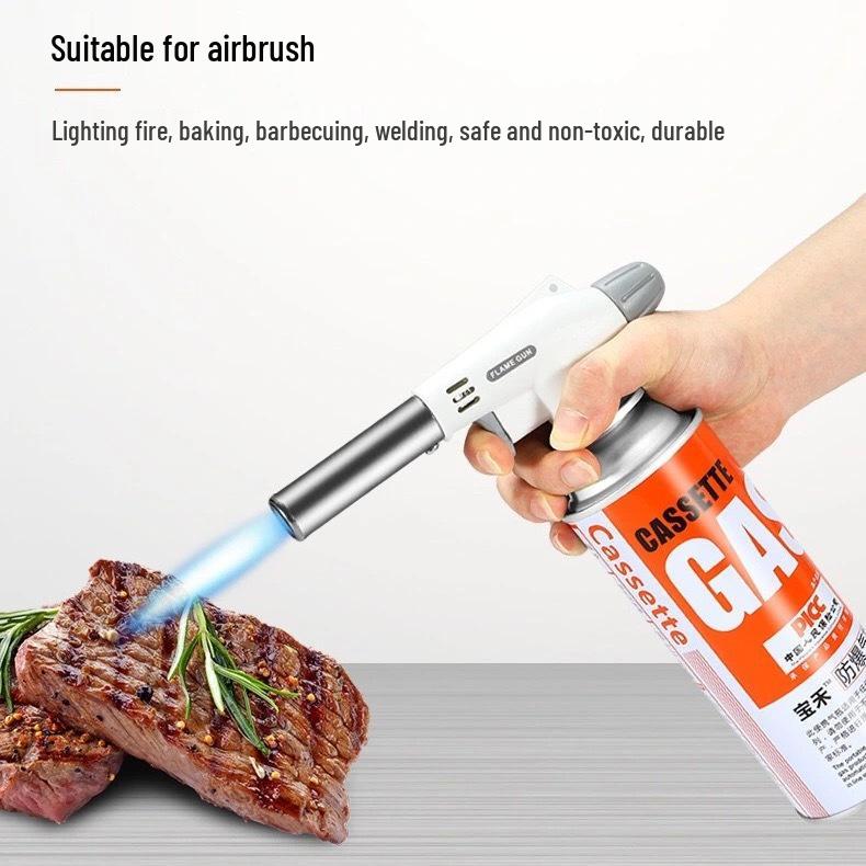 Cassette Portable High-Temp Gas Blowtorch for Welding, BBQ, Baking, and Singeing