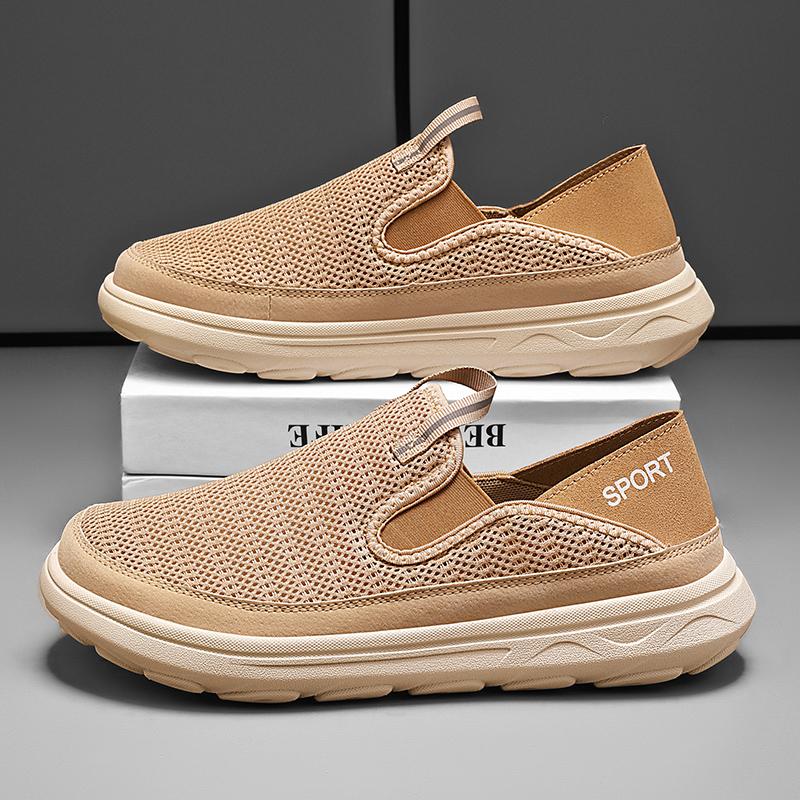 Fashion Summer Hot Selling Mesh Shoes Soft Soled Comfortable Men's Walking Shoes Park Commuting Men's Loafers Lightweight Casual
