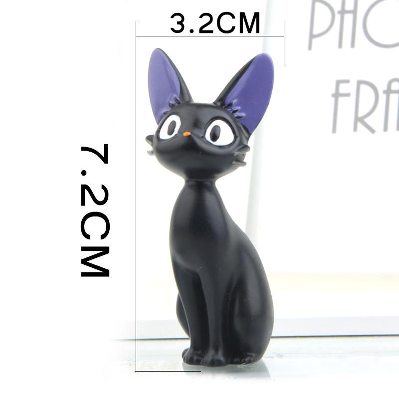 Diy Cute Cartoon Black Cats Japanese Anime Figurine Resin Kawaii Cat Desktop Decor Fairy Garden Miniatures Garden Home Decor