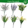 12pcs Artificial Flowers Decoration for Indoor Outdoor Hanging Baskets Garden Porch Window Home Vases Wedding Decorations