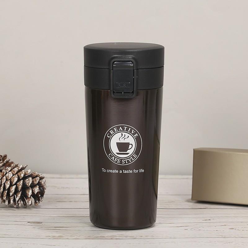 Stainless Steel Vacuum Insulated Travel Mug With Straw Double Wall 304 SS Coffee Cup 500ml Large Capacity Portable Thermos
