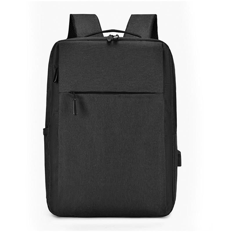 Cross-Border Business Laptop Backpack for Students - Simple, Solid Color Design