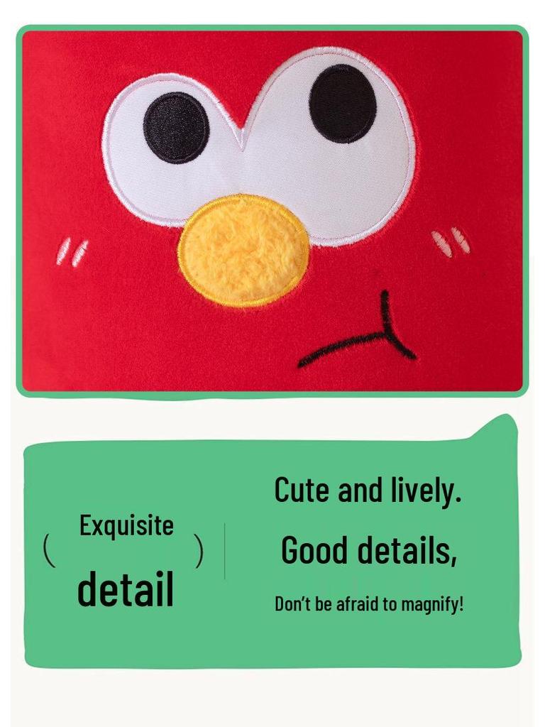 Cartoon Fire Extinguisher Plush Pillow with Road Cone Backrest and Warning Sign Prop