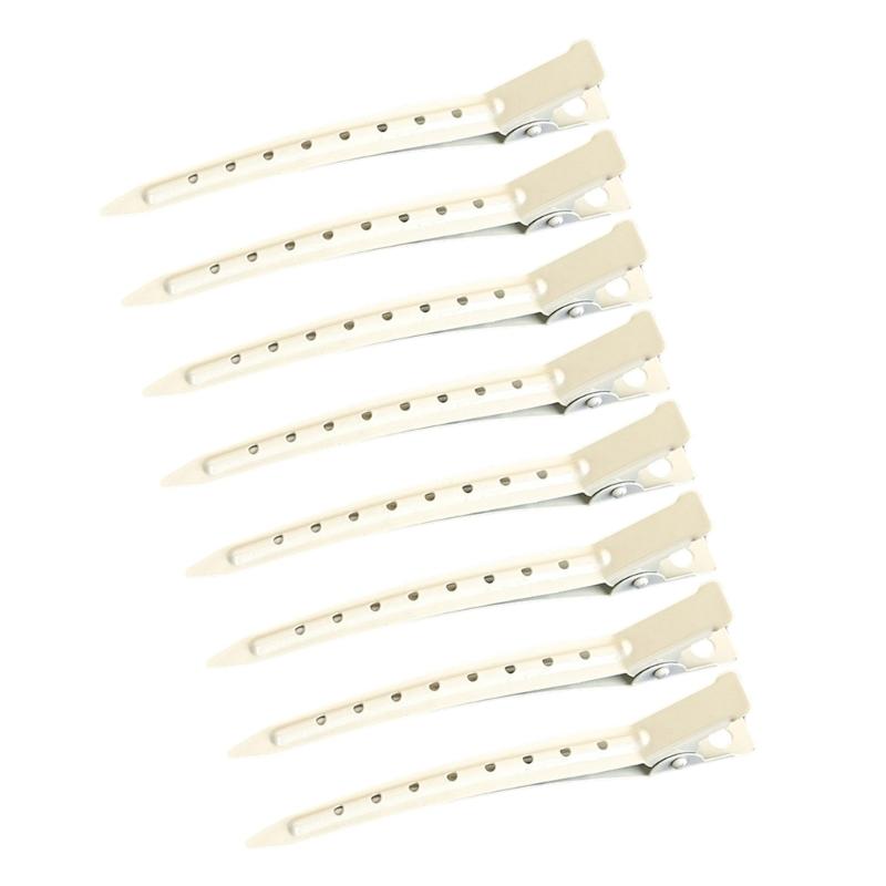 Pack Of 8 No Trace Hair Clip For Women Hair Styling Professional Salon Use Bright Color