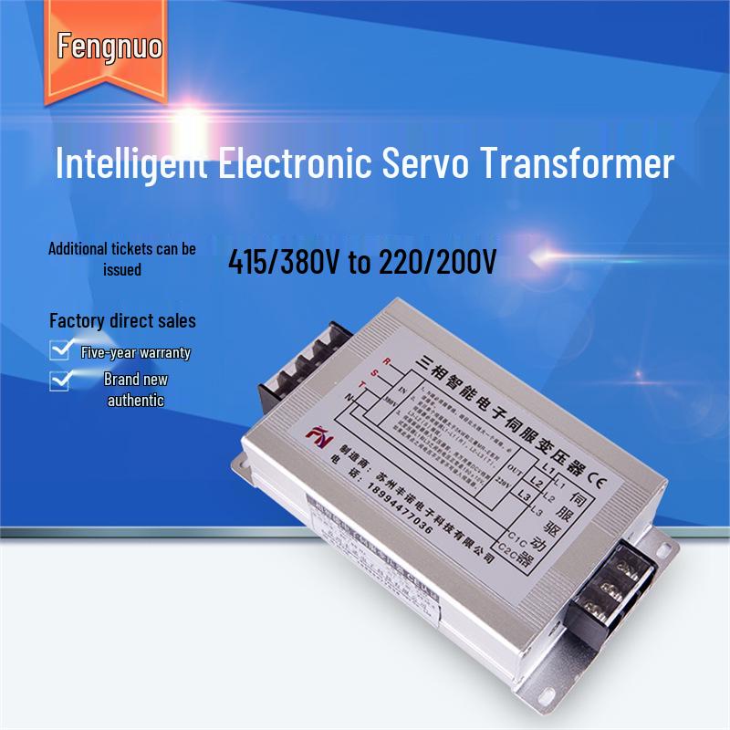 Three-Phase 3KVA Intelligent Electronic Servo Dry Transformer 415/380V to 220/200V, 5KW, 6/8/20KW