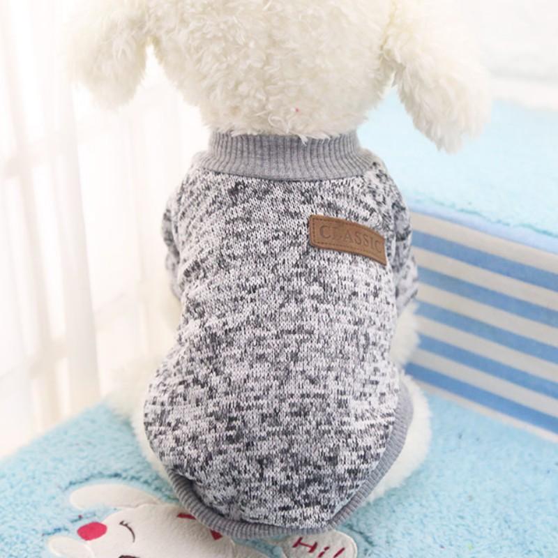 6 Color Pet Dog Sweater Autumn Winter Pet Dogs Coat Clothes Soft Comfortable Warm Fashion Classic Woolen Sweater Dog Jackets