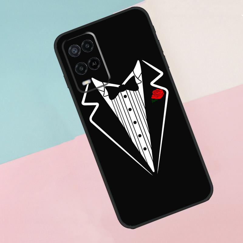 

Мужской костюм Рубашка Галстук Для Oppo A18 A38 A78 A98 A96 A58 A17 A77 A80 A40 A60 A16 A76 A74 A94 A54 A15 A57S Чехол для телефона OPPO A77 5G