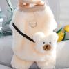 Pet Puppy Clothes Autumn And Winter With Traction Pomeranian Small Puppy Bichon Frize Winter Teddy Four-legged Clothes Autumn Clothes