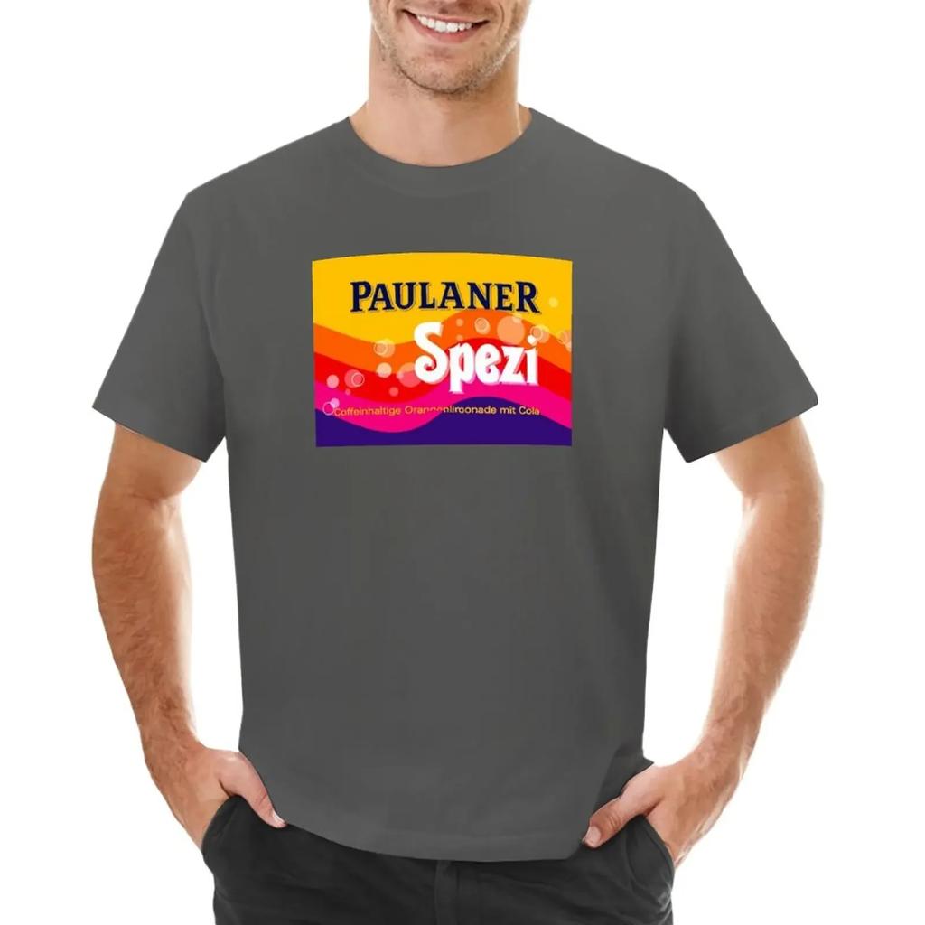 Paulaner Spezi T-Shirt Vintage Customs Kawaii Clothes Workout Shirts for Men Minimalist Tshirt  Streetwear Tee
