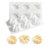 6 Cavity Mangosteen Silicone Molds Heat-Resistant Dessert Mold Mousse Cake Mold Kitchen Bakeware