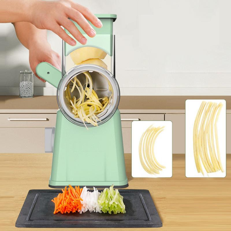 Rotary Cheese Grater Kitchen Slicer For Cheese With Handle Manual Garlic Grinder Multifunctional Shredder Nut Chopper For Home