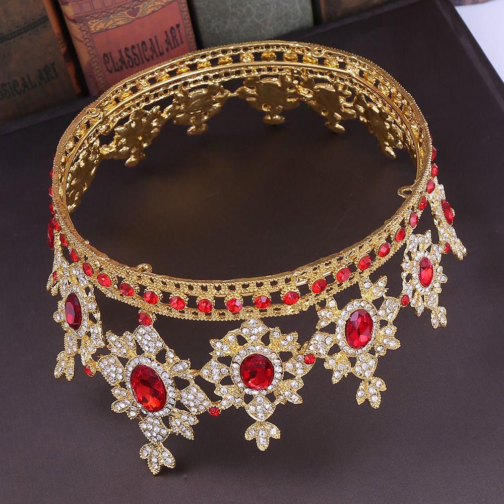 Luxury Vintage Tiara Crowns Sparkling Crystal Rhinestone Crown  Queens King