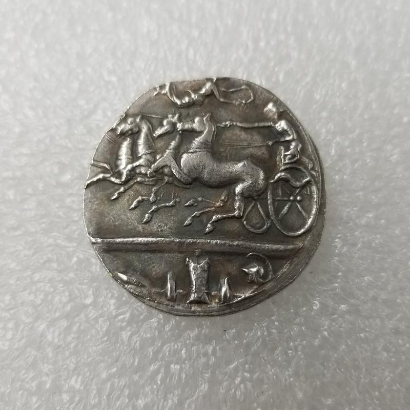 Silberne griechische Münzen Antikes Handwerk Versilbertes Kupfer Gebrauchte Silberdollar Antike Münzsammlung