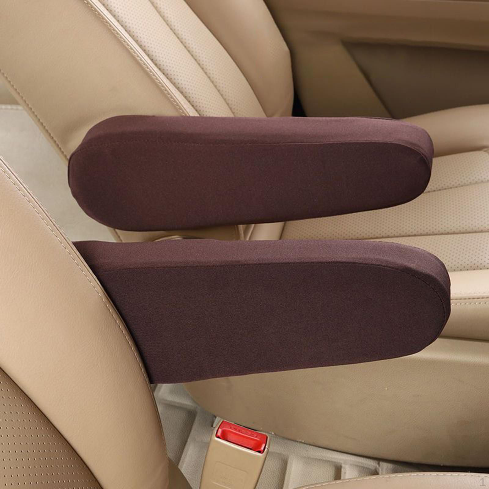 

2 Pieces Car Armrest Cover Seat Comfortabl Interior Accessories Easy Install коричневый