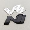 HWCB2 3D Metal NLine N Logo Rear Boot Trunk Emblem Front Grille Badge Decal For Hyundai I20 I30 Sonata Kona Elantra Tuson Car Stickers