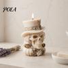 3D Cowboy Skull Silicone Mold, Halloween Skeleton Candle Mold for Epoxy Resin, Candle Making, Soap, Clay, Wax Casting, Halloween Home Decor