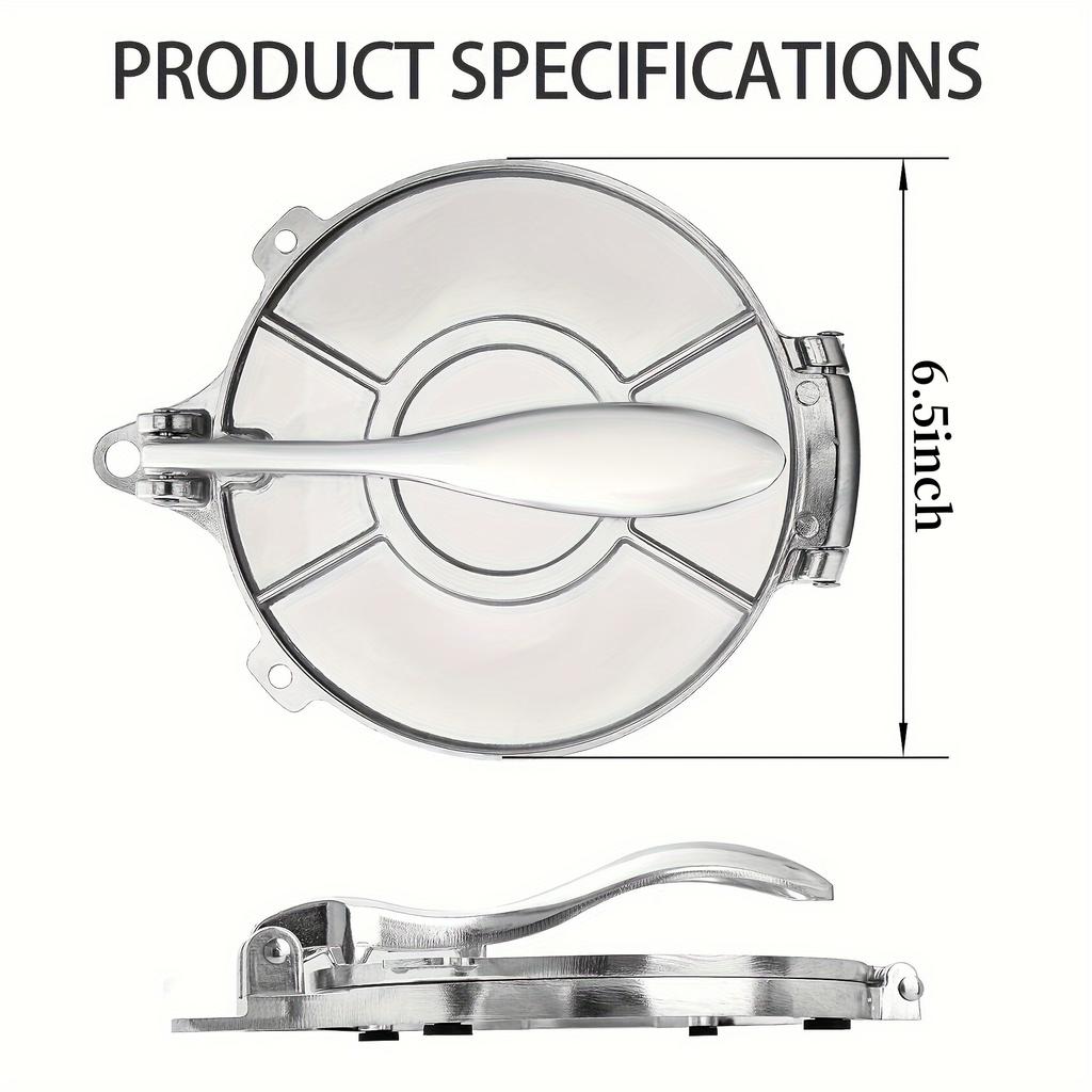 Dough Press Metal Dies Steel Flour Tortilla Press Dumpling Dough Tortillas Flour Bread Mold Sandwich Taco Press - 6.5 inch
