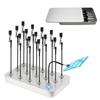 Set of Magnetic Painting Rods and Painting Stand with Storage Adjustable Hobby Painting Silver 16-Piece Bases, Case, Bendable, Angle, Non-Slip Rubber,