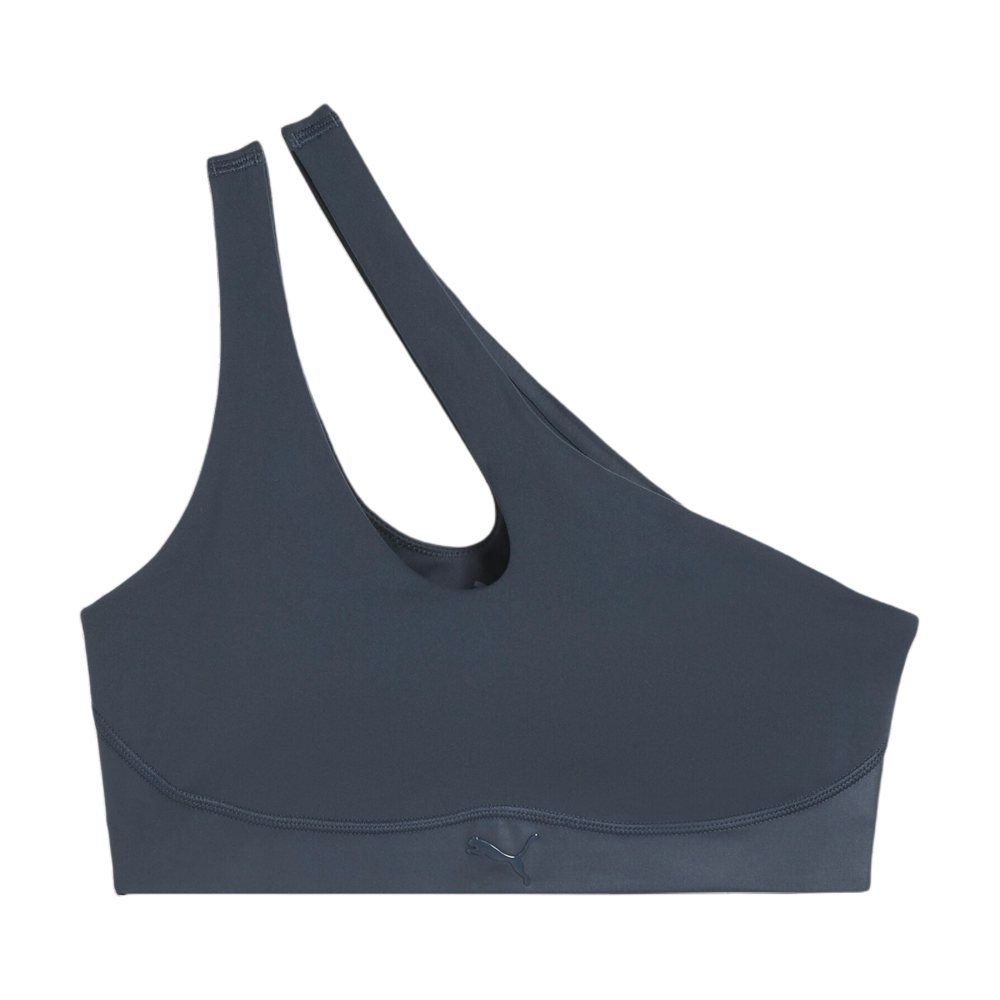 

Puma Solid Logo Comfortable Fashion Asymmetrical Sports Bra Women Underwear Midnight-Blue 526816-24 L