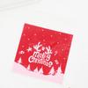 100pcs Christmas Cookie Candy Bags Self Adhesive Gift Packaging Biscuit Snack Bag New Year 2024 Noel Navidad Xmas Party Decor