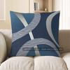 Home Decor Modern Blue & Gray Geometric Throw Pillow Pattern Cushion Cover Suitable For Sofa Bedroom Car Pillow Cover