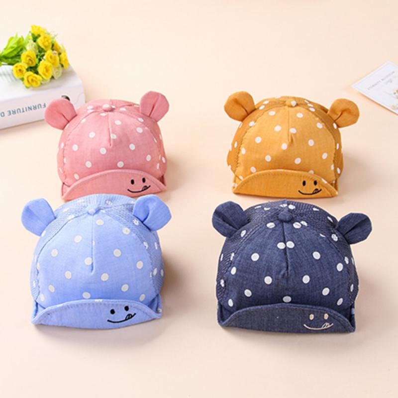 Baby Boy Girl Baseball Cap Čepice ve stylu uší Kojenecká čepice s hledím