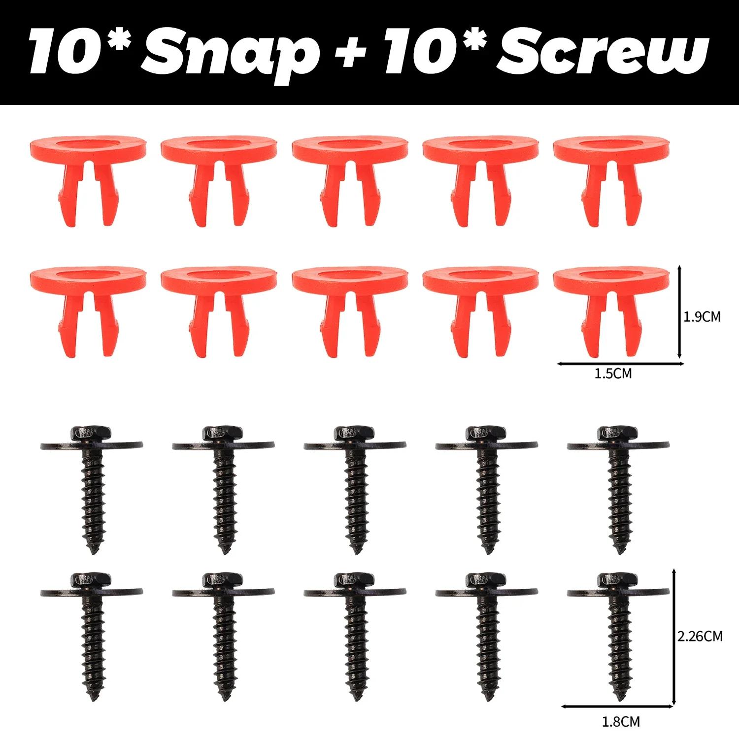 Car Engine Undertray Cover Clips Screws Set Car Bottom Cover Shield Guard Retainer Rivet Accessories for Volvo Ford Focus Mondeo