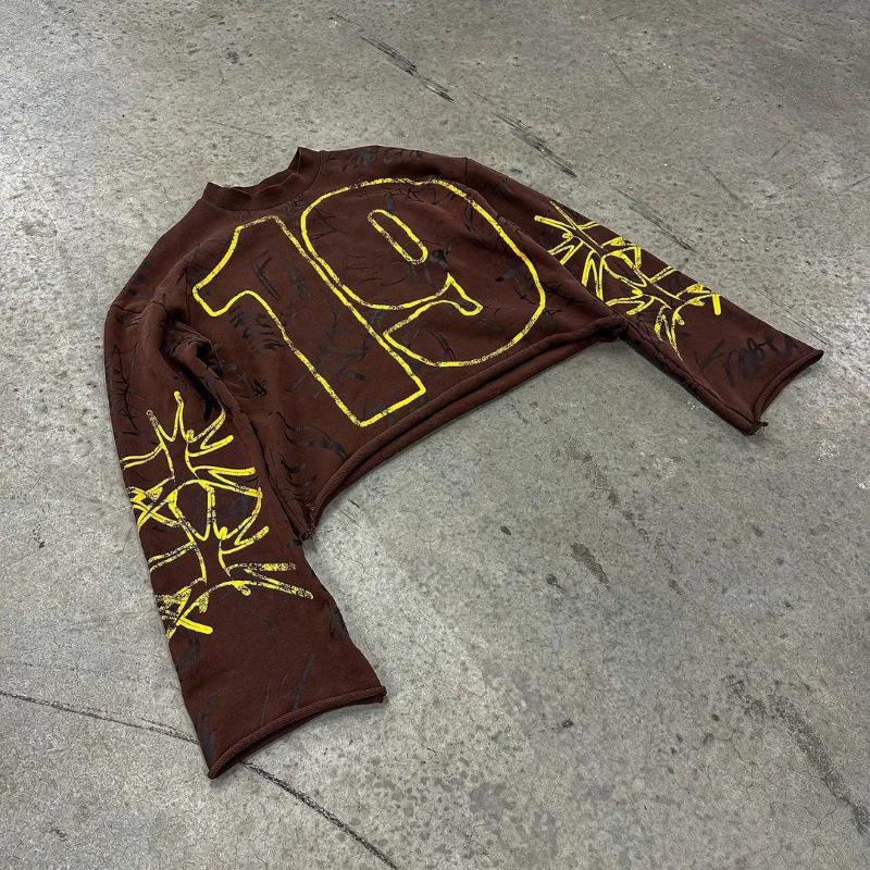 Gothic Digital Print Men s T-shirt: Hip Hop Harajuku Style Retro Hoodie XXL кофейный