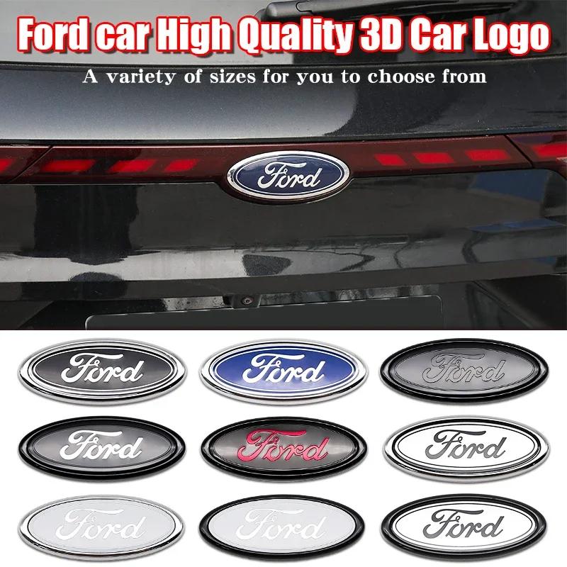 Car Sticker Ford New 2025 Hot 1Pc 11.5cm Car Front Rear Trunk Emblem Cover Sticker for Ford Focus Mondeo Edge Ecosport Ranger Fi
