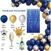 Birthday Decorations for Men, 45PCS Blue Happy Birthday Party Balloon Arch Garland 40th 60th 80th 50th 70th 18th 21st 30th Gold Silver Anniversary