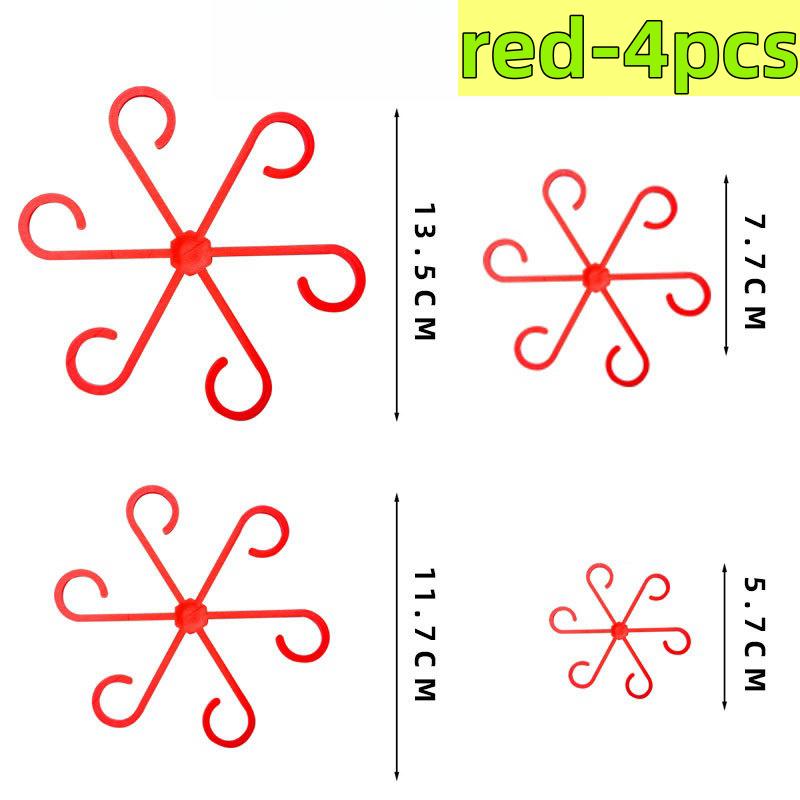 

Новий 4 шт. Кліпса для фіксації рослин Регульований пластиковий каркас для підтримки лазіння Рамка для збору квітів Овочі Сад Фруктовий сад Двір 4PCS-Set червоний