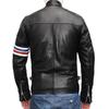 SKINOUTFIT Men's Genuine Lambskin Black Leather Jacket Stylish Motorcycle Bomber Biker Outerwear MJ 109
