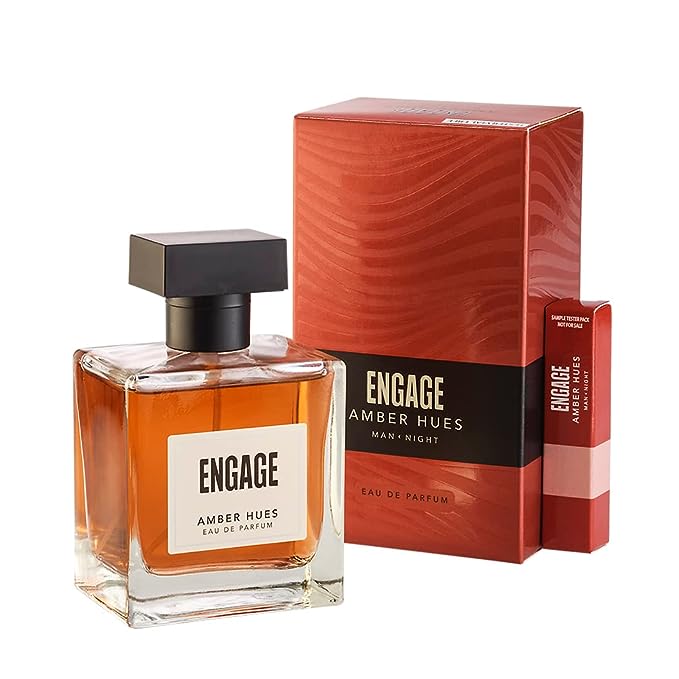 Amber Hues Perfume for Men Long Lasting Smell, Ambery and Warm Fragrance Scent, 100ml