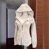 Streetwear Black Hoodie Coat Women's Clothing Hooded Zipper Slim Fit Y2k Jackets Casual Fashion Sweatshirts Ropa Mujer