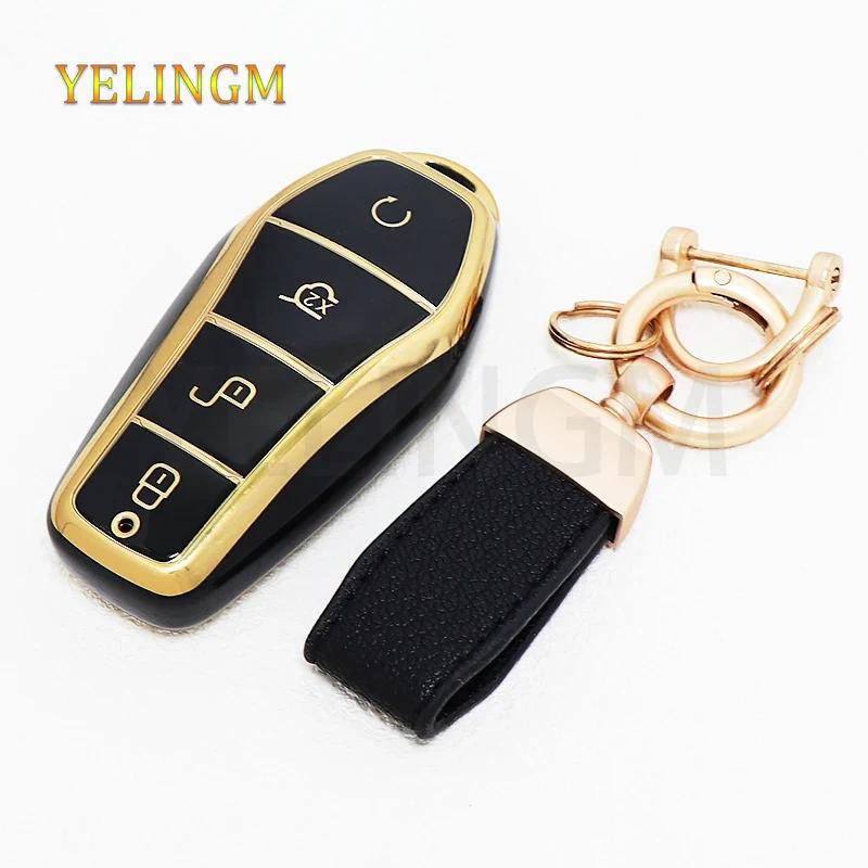 Tpu Car Key Case Cover Shell For Byd Song Plus Atto 3 Han Ev Tang Dm Qin Seal Dolphin Remote Fob Holder Keychain Accessories