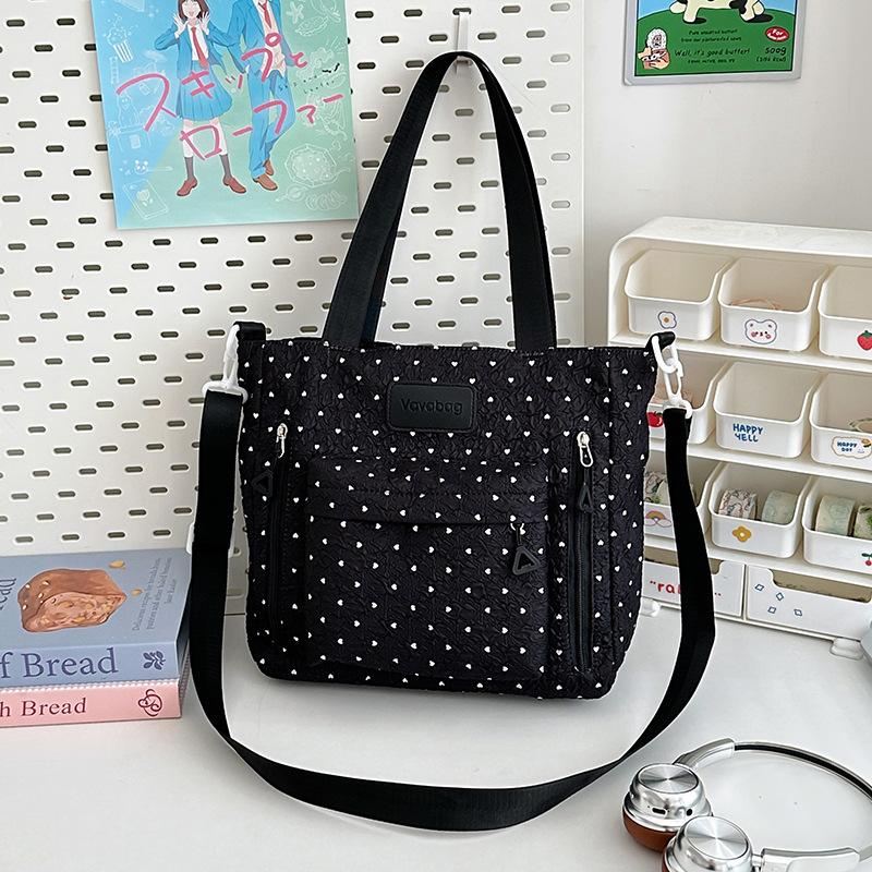 School Bag New High-value Fresh College Style Polka Dot Make-up Bag Junior High School Students Lightweight Travel Backpack
