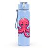 1PC Pink Octopus Ocean Animal Pattern 750ml Color Plastic Sports Water Bottle Leakproof Flip Straw Lid Suitable for Sports Office Home Use