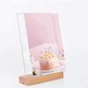 Highly Transparent Menu Paper Display Stand Acrylic Table Number Holder  Food Service