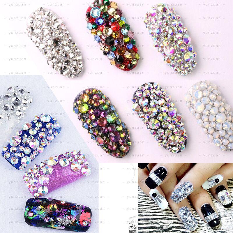 Popular Sale Strass Rhinestone Crystal Ab SS6/SS8/SS10/SS12/SS16/SS20 Non Hotfix Rhinestones for Nail Art