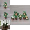 Charming Cactus Shin-chan Collectible Figurines Pvc Family Characters Display Set