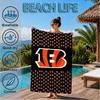 Cincinnati Bengals Helm Strandtuch, Mikrofaser-Strandtuch, Perfekt für Pool, Strand, Reisen, Heimdekoration Strandparty Fan-Geschenke