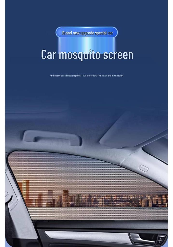 Car Sunshade & Mosquito Net - Insect-Proof Window Curtain