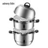 Adneny 30cm 304 Edelstahl 2-stöckiger Dampfgarer Topf
