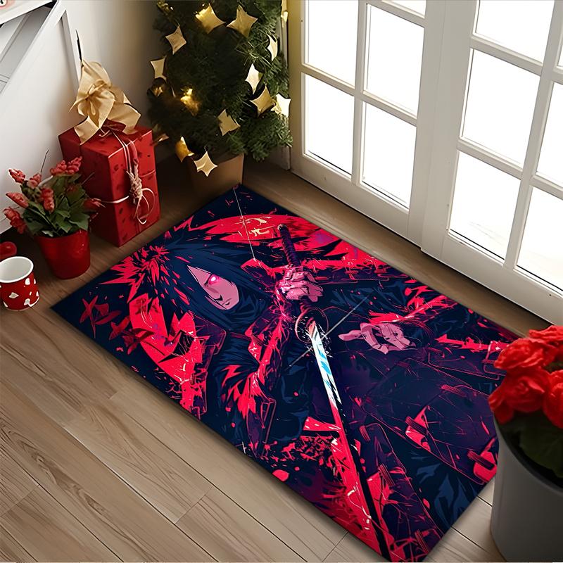 naruto Rug Ideal for Reading Room, Multi-purpose Office Chair Sofa Carpet, Anti-slip Printed Home Area Rug